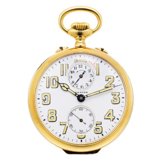 Swiss rare gold gentleman's alarm pocket watch Circa 1920