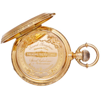 Swiss gold chronometer made for the Hispanic market Circa 1880