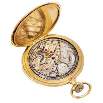 Swiss gold minute repeating pocket chronometer Circa 1908