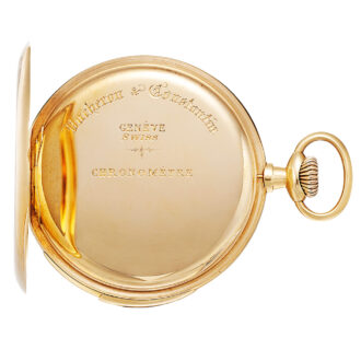 Swiss gold minute repeating pocket chronometer Circa 1908