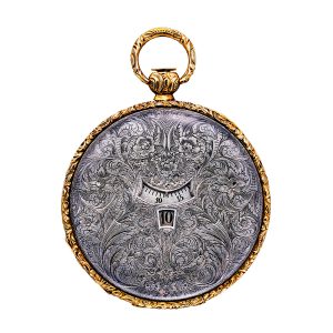 French gold pocket watch digital with hours and minutes Circa 1830