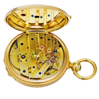 Swiss gold astronomical pocket watch with moon phases Circa 1850 Swiss gold astronomical pocket watch with moon phases Circa 1850