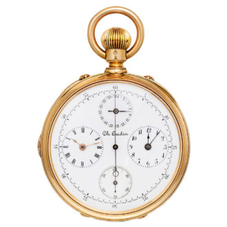 French gold complicated pocket watch with chronograph Circa 1890