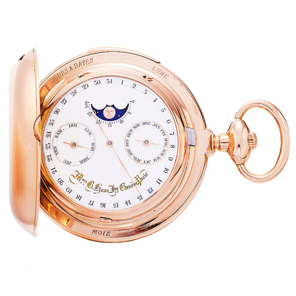 Swiss gold double faced complicated pocket watch Circa 1860