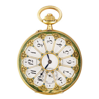 French gold and enamel Deco-Style pocket watch Circa 1910 French gold and enamel Deco-Style pocket watch Circa 1910