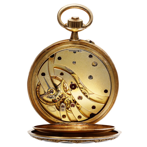 French gold and enamel Deco-Style pocket watch Circa 1910 French gold and enamel Deco-Style pocket watch Circa 1910