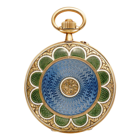 French gold and enamel Deco-Style pocket watch Circa 1910 French gold and enamel Deco-Style pocket watch Circa 1910