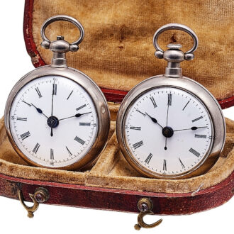 Swiss pair of silver watches for the Chinese market Circa 1890