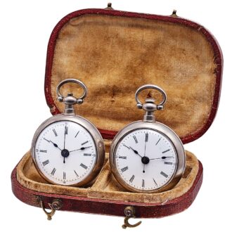 Swiss pair of silver watches for the Chinese market Circa 1890