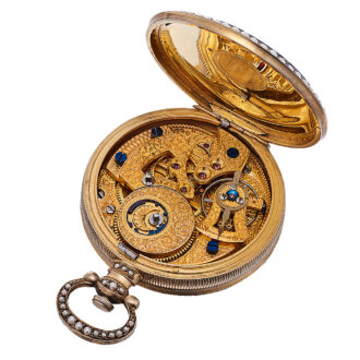 Silver-gilt enamel watch made for the Chinese market Circa 1880