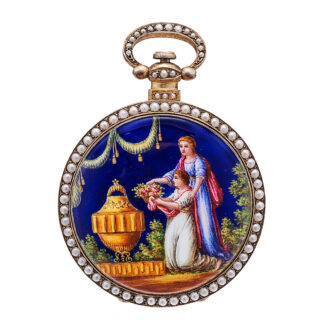 Silver-gilt enamel watch made for the Chinese market Circa 1880