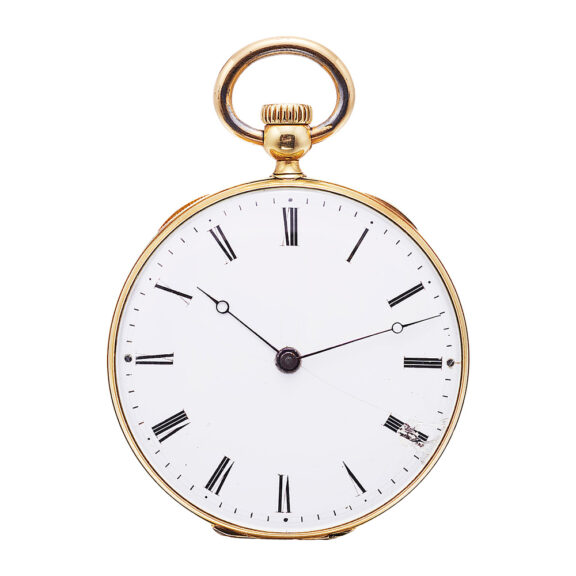 Swiss pocket watch with early winding- and setting device Circa 1850 Swiss pocket watch with early winding- and setting device Circa 1850