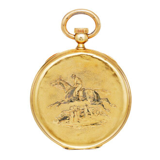 Swiss pocket watch with early winding- and setting device Circa 1850 Swiss pocket watch with early winding- and setting device Circa 1850