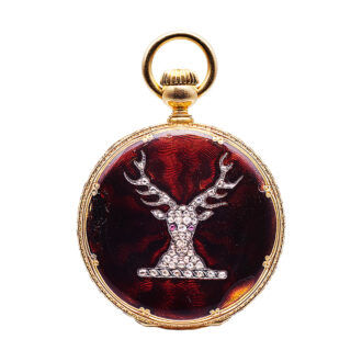 Swiss gold hunting cased watch with concealed portrait Circa 1854