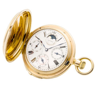 Swiss gold perpetual calendar five-minute repeater Circa 1875