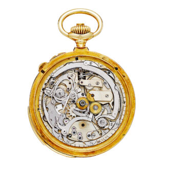 Swiss gold repeating split-seconds lever chronograph Circa 1901