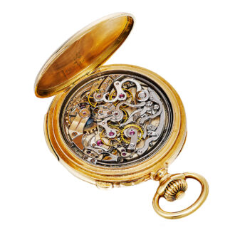 Swiss gold repeating split-seconds lever chronograph Circa 1901