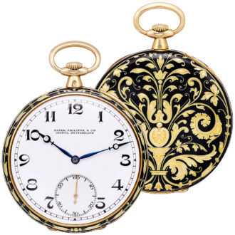 Swiss yellow gold and enamel neo classic dress watch Circa 1920