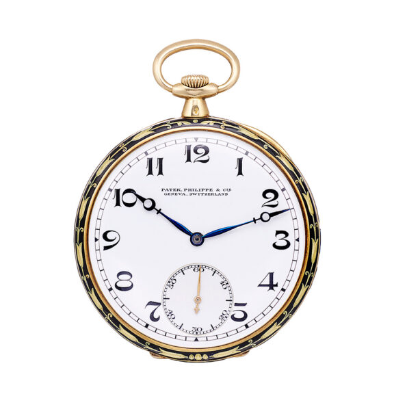AA0219-545-(2) Swiss yellow gold and enamel Neoclassic dress watch Circa 1920