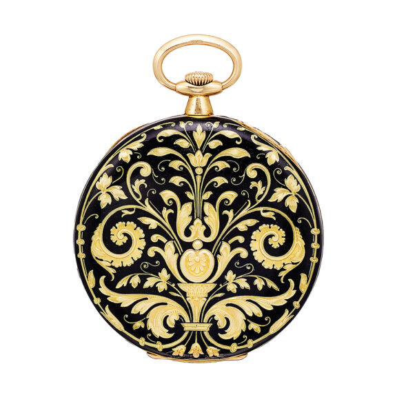 Swiss yellow gold and enamel Neoclassic dress watch Circa 1920 Swiss yellow gold and enamel Neoclassic dress watch Circa 1920