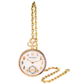 Swiss 18k gold Art Deco dress watch with coat-of-arms Circa 1925