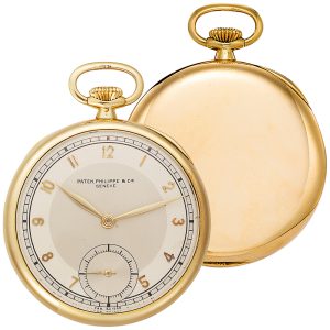 Swiss 18 Carat gold Art Deco dress watch with three tone dial Circa 1924
