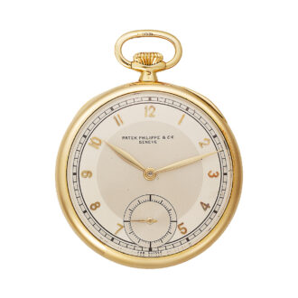 Swiss 18k gold Art Deco dress-watch with three-tone dial Circa 1924