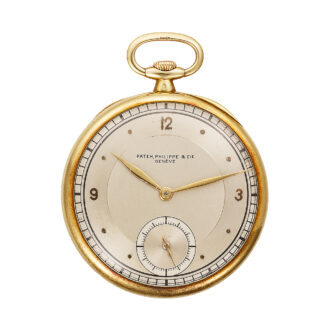 Swiss 18k gold Art Deco dress-watch with three-tone dial Circa 1923