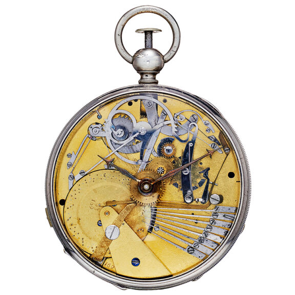 Swiss silver quarter repeating musical pocket watch Circa 1800
