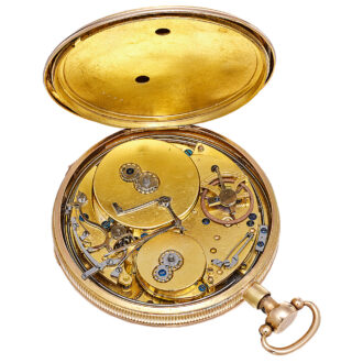 Swiss gold quarter repeating pocket watch with music Circa 1815 Swiss gold quarter repeating pocket watch with music Circa 1815