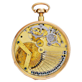 Swiss gold quarter repeating pocket watch with music Circa 1815 Swiss gold quarter repeating pocket watch with music Circa 1815