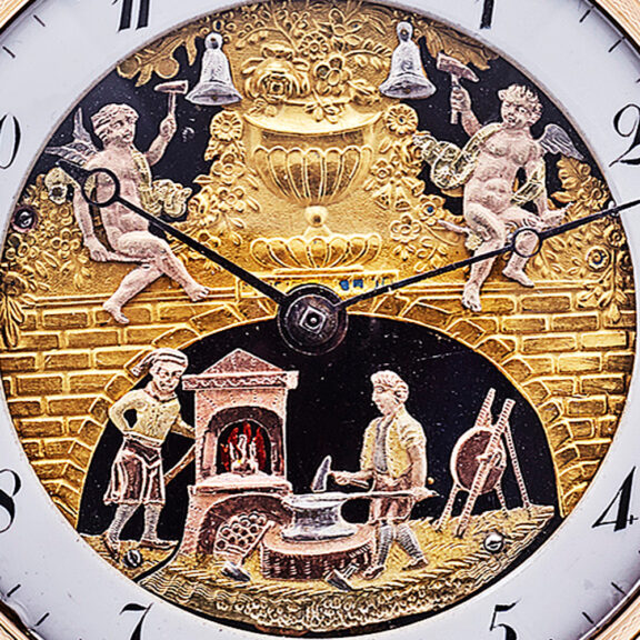 Swiss quarter repeating automaton pocket watch Circa 1810-1820 Swiss quarter repeating automaton pocket watch Circa 1810-1820