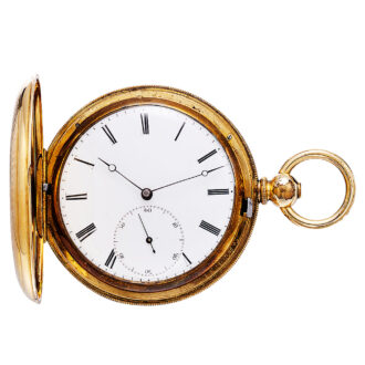 Gold-plated lever watch with concealed erotic scene Circa 1860