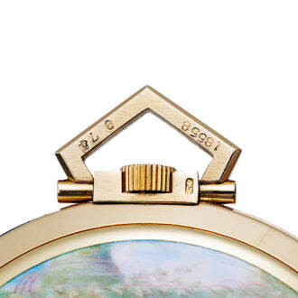 Swiss gold and enamel hunting cased lever dress watch Circa 1968