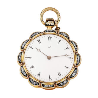 Swiss gold and enamel pocket watch for Turkish market Circa 1840