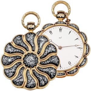 Swiss gold and enamel pocket watch for Turkish market Circa 1840