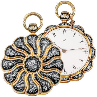 Swiss gold and enamel pocket watch for Turkish market Circa 1840