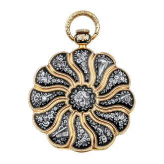Swiss gold and enamel pocket watch for Turkish market Circa 1840