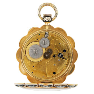 Swiss gold and enamel pocket watch for Turkish market Circa 1840