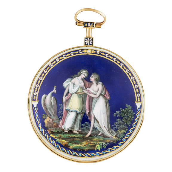 French decorative ultra-thin gold and enamel pocket watch Circa 1790 French decorative ultra-thin gold and enamel pocket watch Circa 1790