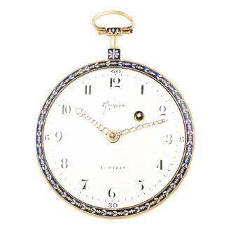 French decorative ultra-thin gold and enamel pocket watch Circa 1790 French decorative ultra-thin gold and enamel pocket watch Circa 1790
