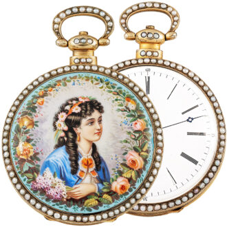 Swiss watch with centre seconds for Chinese Market Circa 1860-1880