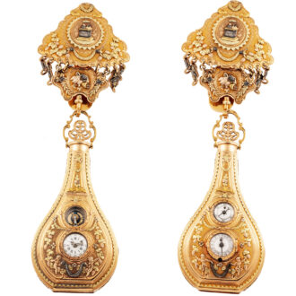 Swiss form watch in the shape of a scent-bottle Circa 1780-1790