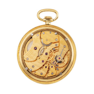 Swiss 18K gold dress watch with open-face Circa 1980