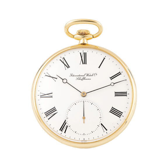 Swiss 18K gold dress watch with open-face Circa 1980 Swiss 18K gold dress watch with open-face Circa 1980