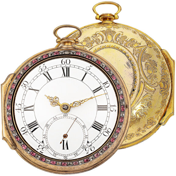 English fire gilt deck watch for the Chinese market Circa 1780