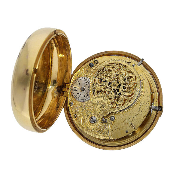 English fire gilt deck watch for the Chinese market Circa 1780 English fire gilt deck watch for the Chinese market Circa 1780
