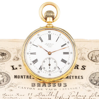Swiss 18K yellow gold open faced lever pocket watch Circa 1872