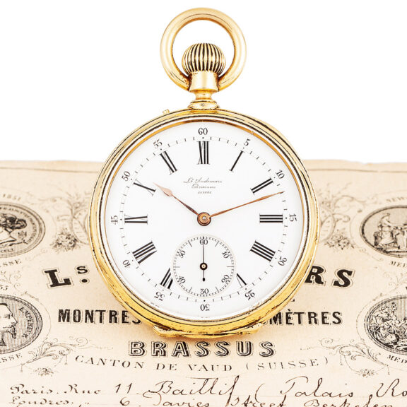 Swiss 18K yellow gold open faced lever pocket watch Circa 1872