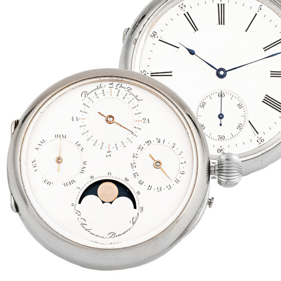 Swiss double-sided astronomical pocket watch Circa 1800-1900